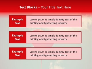 A Red Heart Shaped Balloon Floating In The Air PowerPoint Template