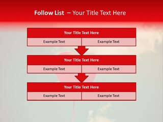 A Red Heart Shaped Balloon Floating In The Air PowerPoint Template