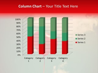 A Red Heart Shaped Balloon Floating In The Air PowerPoint Template