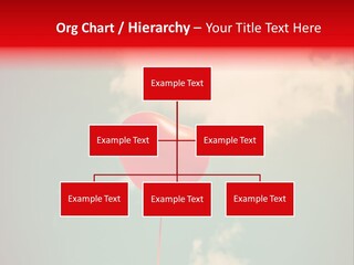 A Red Heart Shaped Balloon Floating In The Air PowerPoint Template