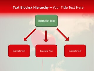 A Red Heart Shaped Balloon Floating In The Air PowerPoint Template