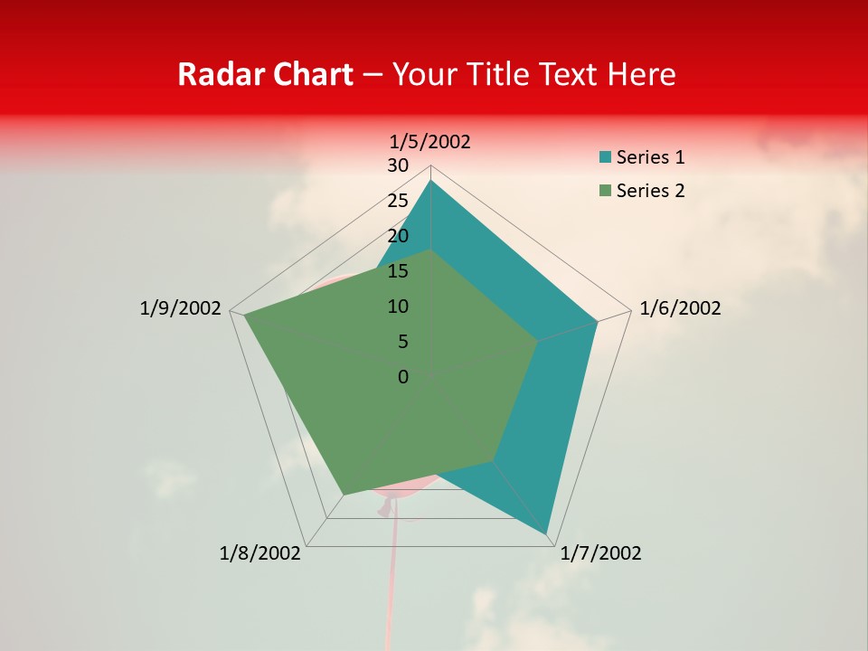 A Red Heart Shaped Balloon Floating In The Air PowerPoint Template