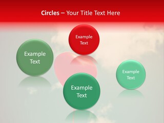 A Red Heart Shaped Balloon Floating In The Air PowerPoint Template