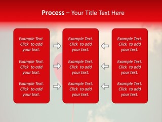 A Red Heart Shaped Balloon Floating In The Air PowerPoint Template
