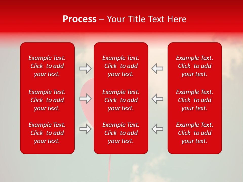 A Red Heart Shaped Balloon Floating In The Air PowerPoint Template