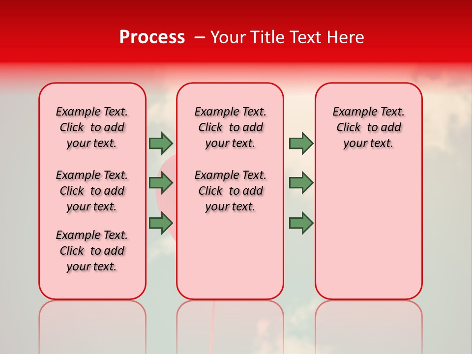 A Red Heart Shaped Balloon Floating In The Air PowerPoint Template