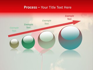 A Red Heart Shaped Balloon Floating In The Air PowerPoint Template