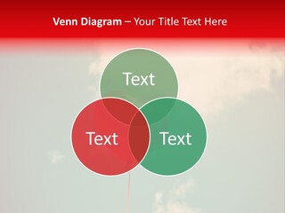 A Red Heart Shaped Balloon Floating In The Air PowerPoint Template