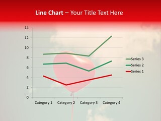 A Red Heart Shaped Balloon Floating In The Air PowerPoint Template