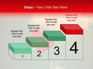 A Red Heart Shaped Balloon Floating In The Air PowerPoint Template