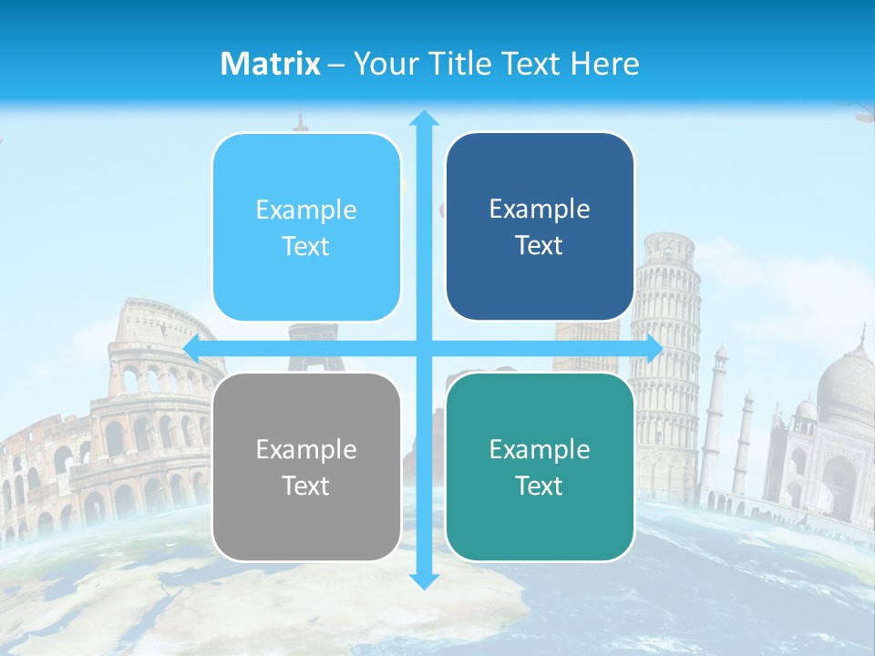 A Blue Sky With A Bunch Of Different Types Of Buildings PowerPoint Template