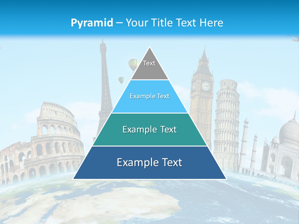 A Blue Sky With A Bunch Of Different Types Of Buildings PowerPoint Template