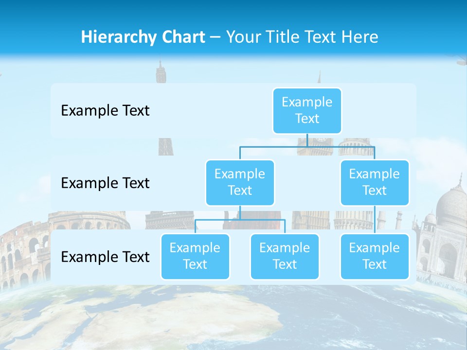 A Blue Sky With A Bunch Of Different Types Of Buildings PowerPoint Template