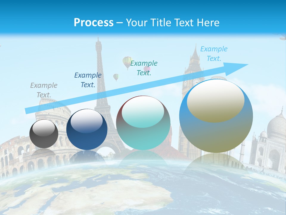 A Blue Sky With A Bunch Of Different Types Of Buildings PowerPoint Template