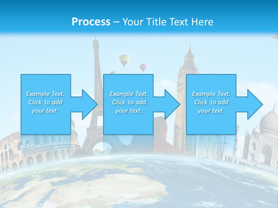 A Blue Sky With A Bunch Of Different Types Of Buildings PowerPoint Template