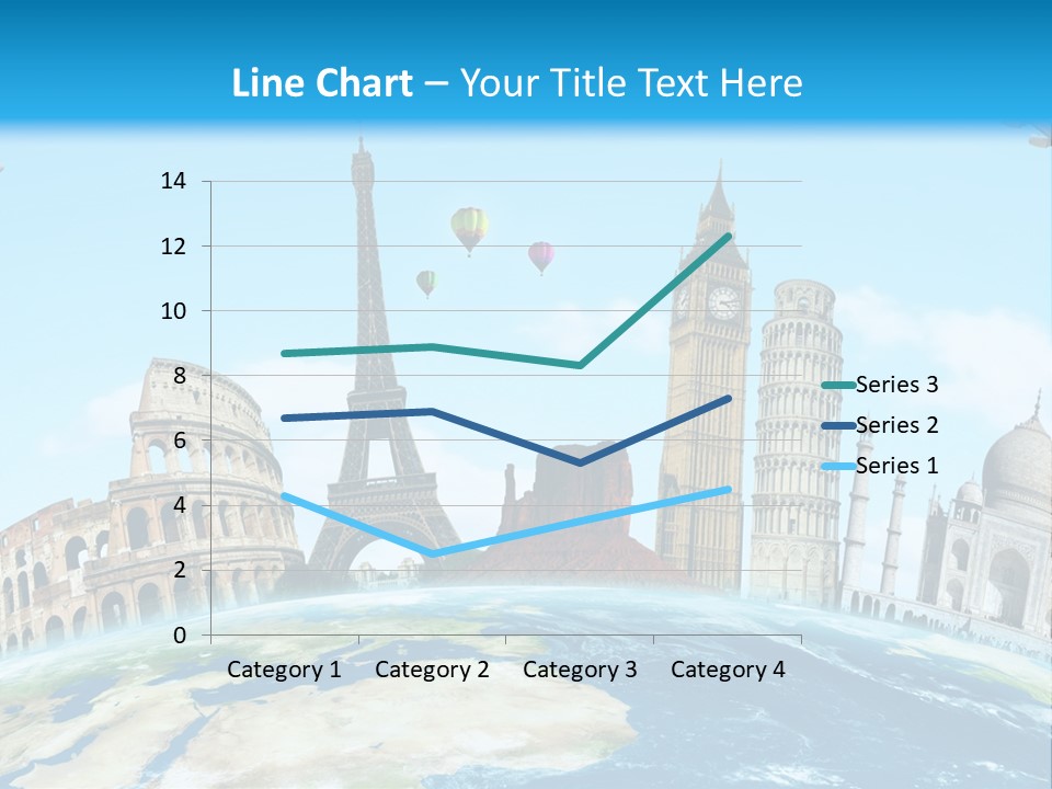 A Blue Sky With A Bunch Of Different Types Of Buildings PowerPoint Template