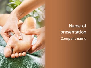 A Person Getting A Foot Massage From Another Person PowerPoint Template