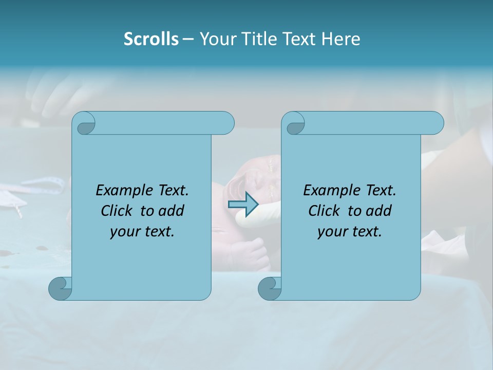 Girl Birth Baby PowerPoint Template