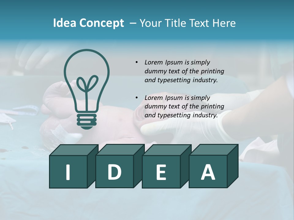 Girl Birth Baby PowerPoint Template