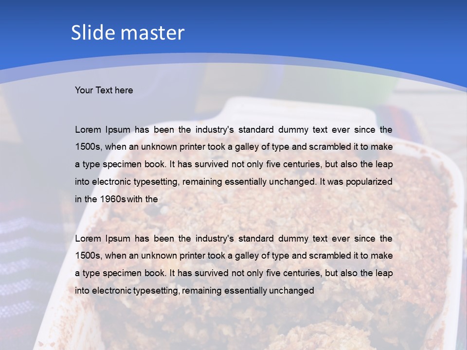 A Plate Of Food On A Table With A Knife PowerPoint Template