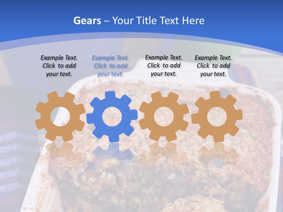 A Plate Of Food On A Table With A Knife PowerPoint Template