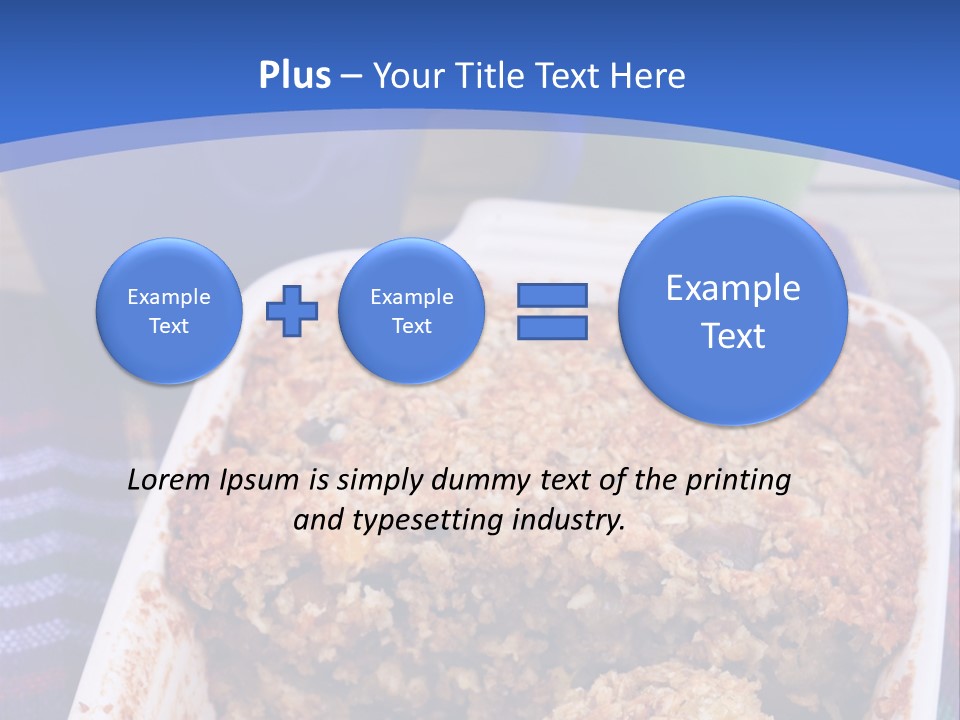 A Plate Of Food On A Table With A Knife PowerPoint Template