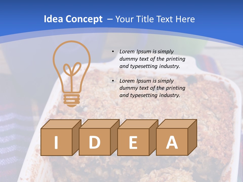 A Plate Of Food On A Table With A Knife PowerPoint Template