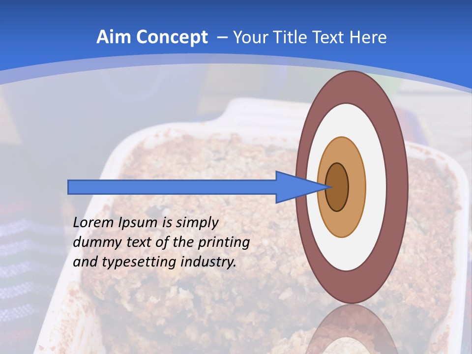 A Plate Of Food On A Table With A Knife PowerPoint Template