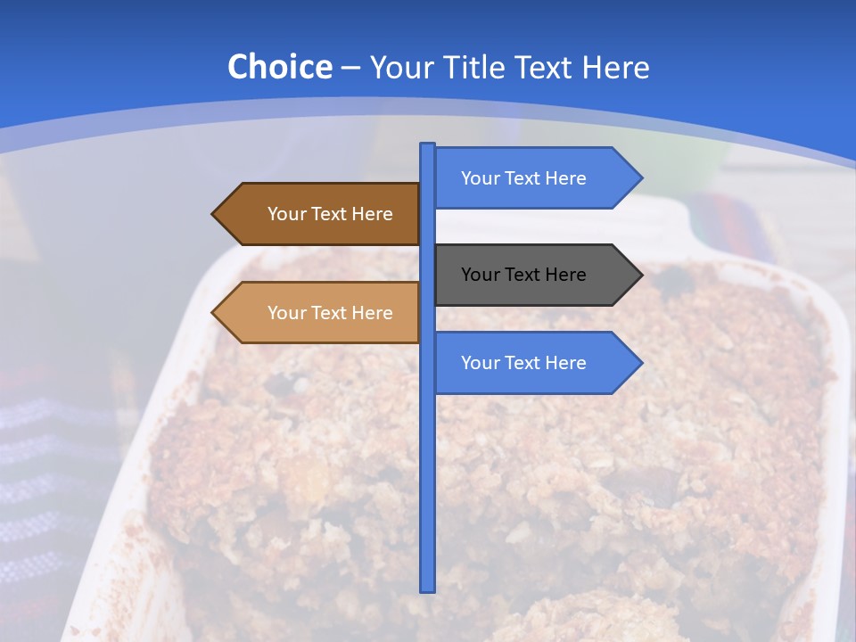 A Plate Of Food On A Table With A Knife PowerPoint Template