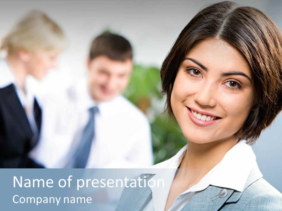 Job Colleague Girl PowerPoint Template