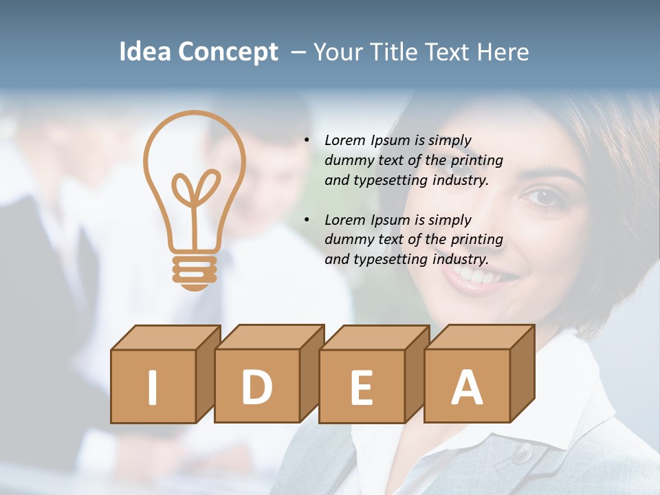 Job Colleague Girl PowerPoint Template