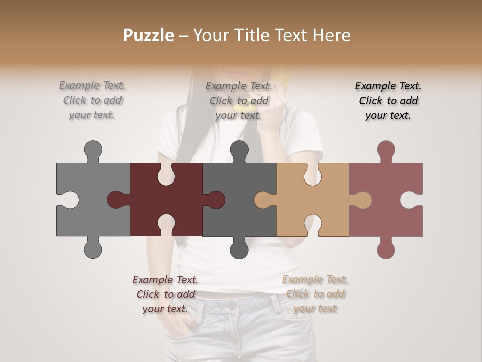 Confused Fun Food PowerPoint Template