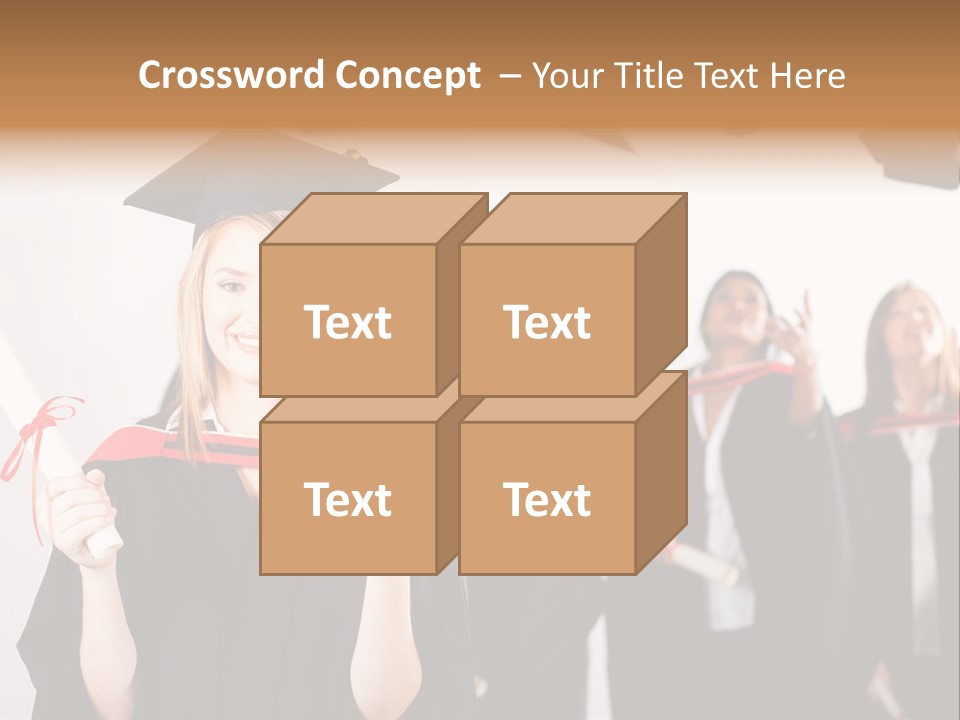 Throw Degree Graduates PowerPoint Template