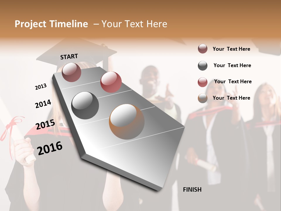 Throw Degree Graduates PowerPoint Template
