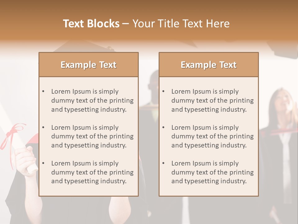Throw Degree Graduates PowerPoint Template