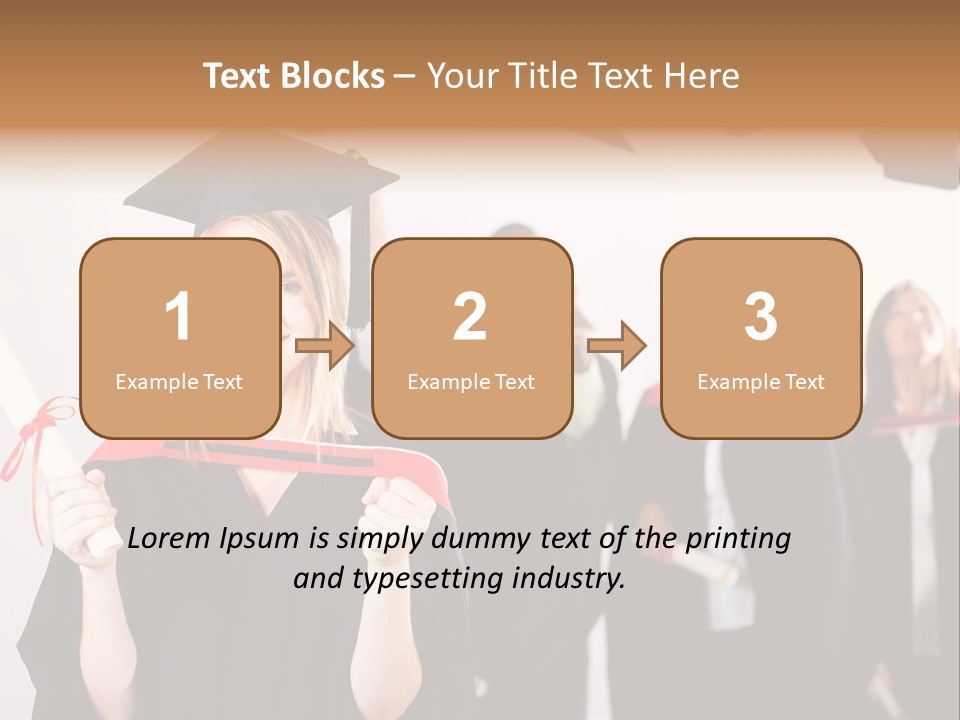 Throw Degree Graduates PowerPoint Template