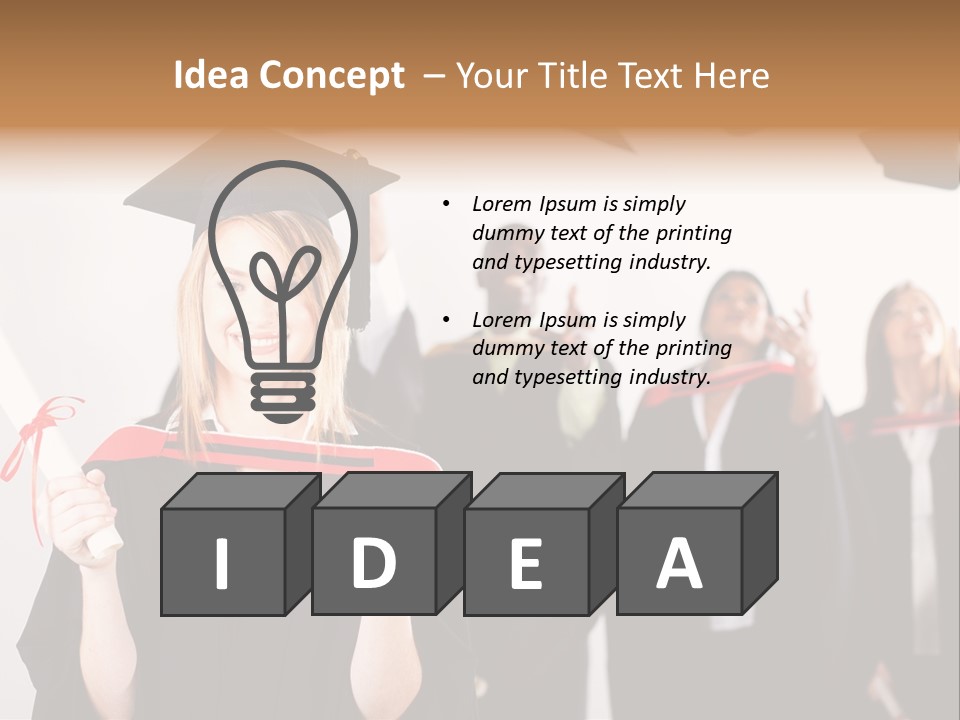 Throw Degree Graduates PowerPoint Template