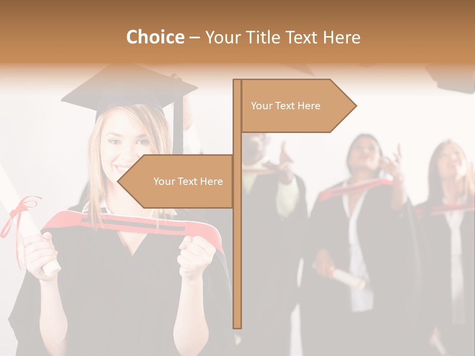 Throw Degree Graduates PowerPoint Template