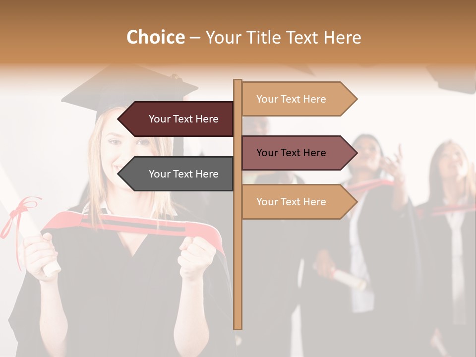 Throw Degree Graduates PowerPoint Template