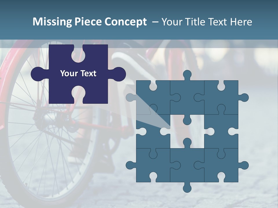 A Person Riding A Red Bike On A Street PowerPoint Template