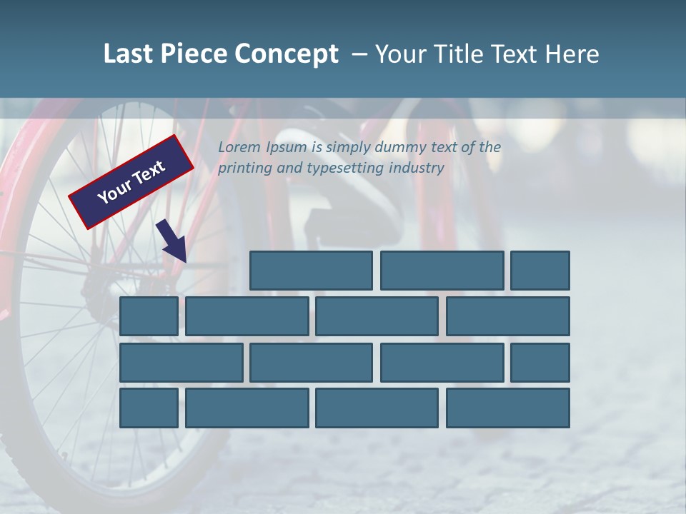 A Person Riding A Red Bike On A Street PowerPoint Template