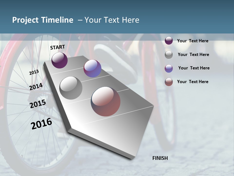 A Person Riding A Red Bike On A Street PowerPoint Template