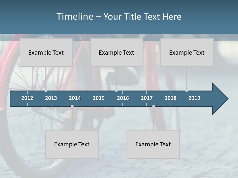 A Person Riding A Red Bike On A Street PowerPoint Template