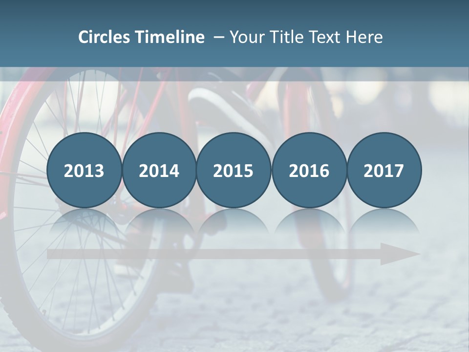 A Person Riding A Red Bike On A Street PowerPoint Template