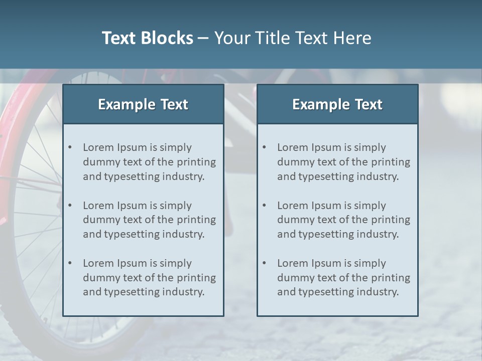 A Person Riding A Red Bike On A Street PowerPoint Template