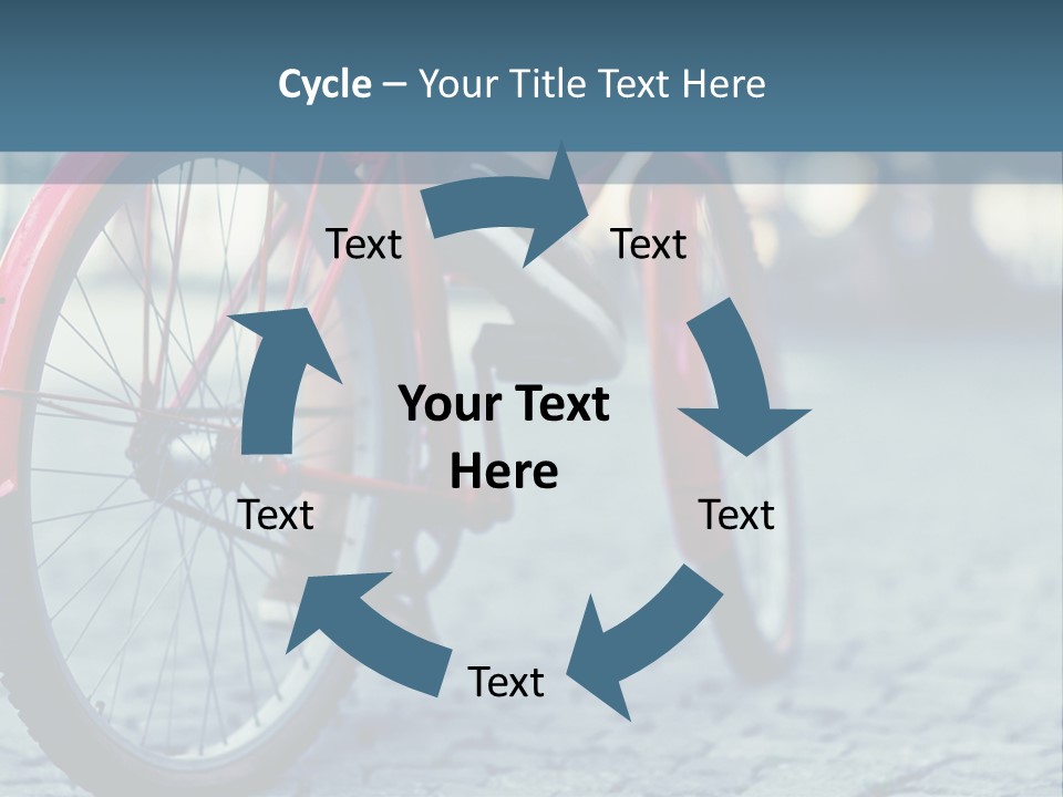 A Person Riding A Red Bike On A Street PowerPoint Template