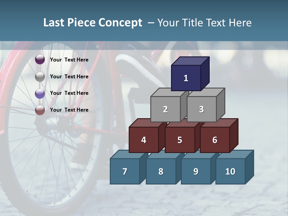 A Person Riding A Red Bike On A Street PowerPoint Template