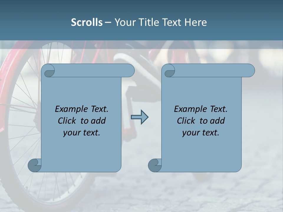 A Person Riding A Red Bike On A Street PowerPoint Template