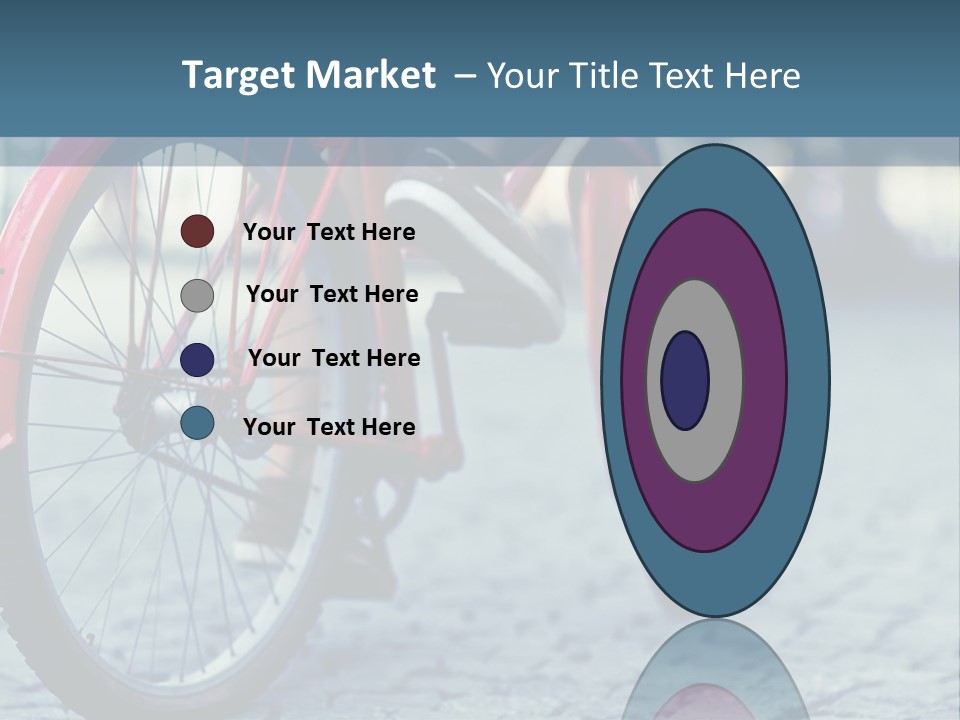 A Person Riding A Red Bike On A Street PowerPoint Template