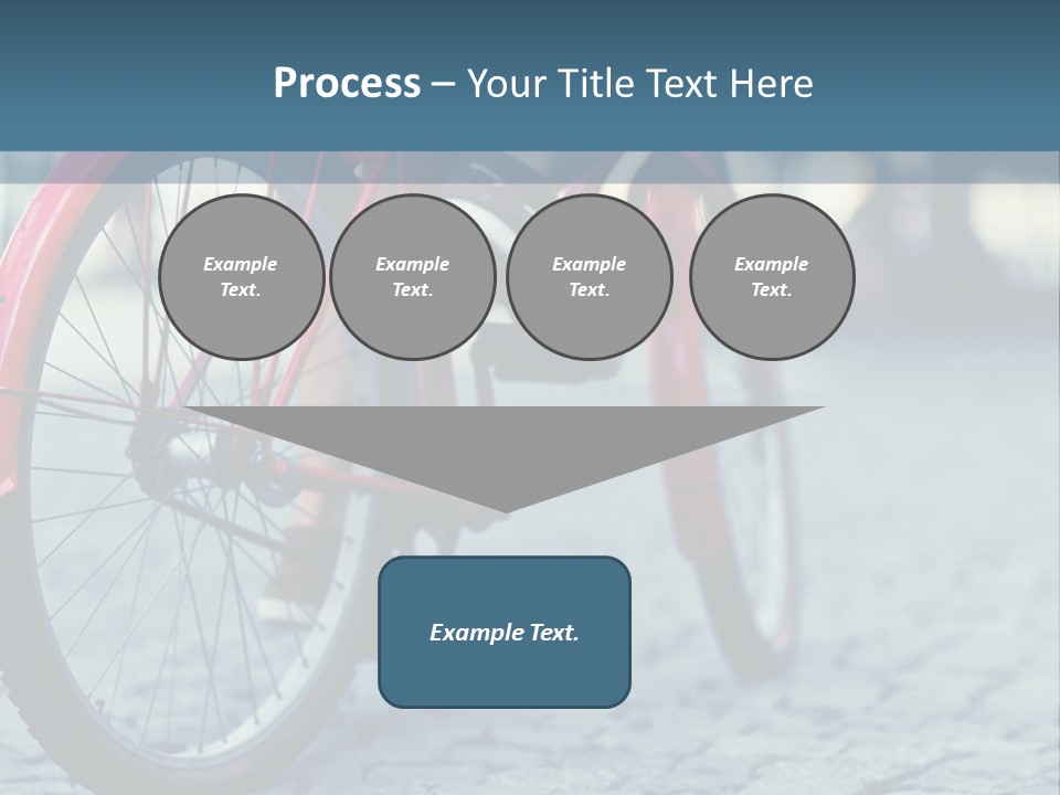 A Person Riding A Red Bike On A Street PowerPoint Template
